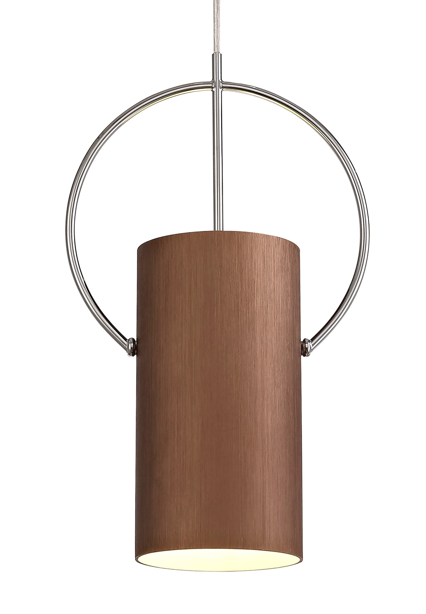 Lisson Single Pendant, 1 x E27, Coffee and Polished Chrome
