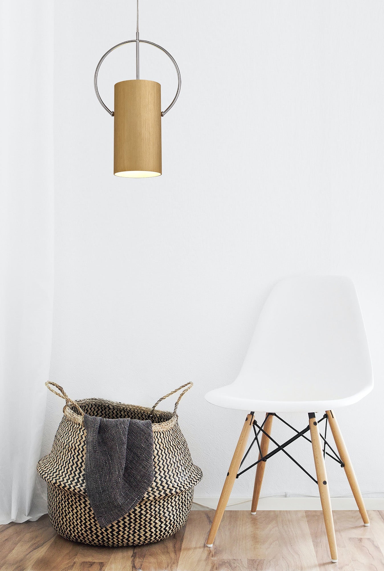 Lisson Single Pendant, 1 x E27, Gold and Polished Chrome