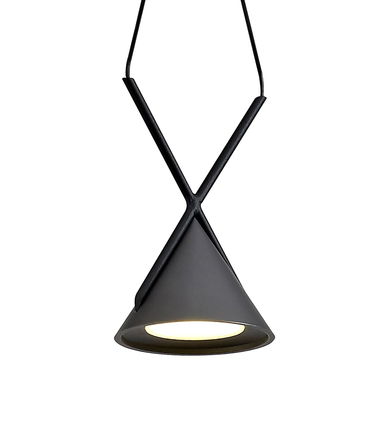 Mallory Pendant 1 Light, 1 x 3W LED, 3000K, 110lm, Sand Black and Grey, 3yrs Warranty