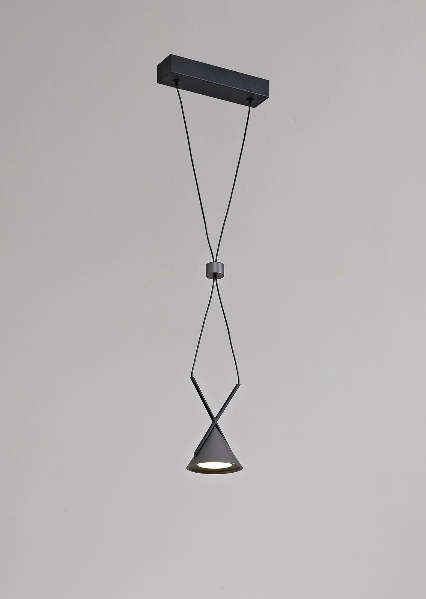 Mallory Pendant 1 Light, 1 x 3W LED, 3000K, 110lm, Sand Black and Grey, 3yrs Warranty