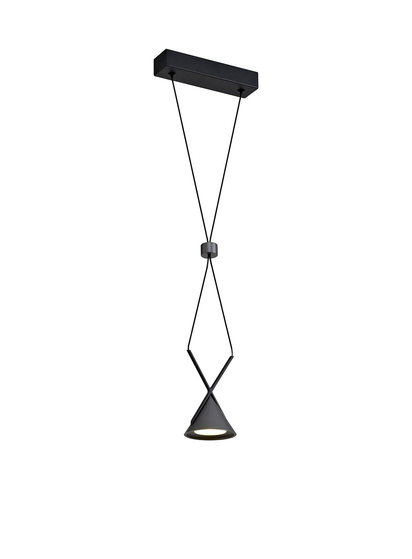 Mallory Pendant 1 Light, 1 x 3W LED, 3000K, 110lm, Sand Black and Grey, 3yrs Warranty
