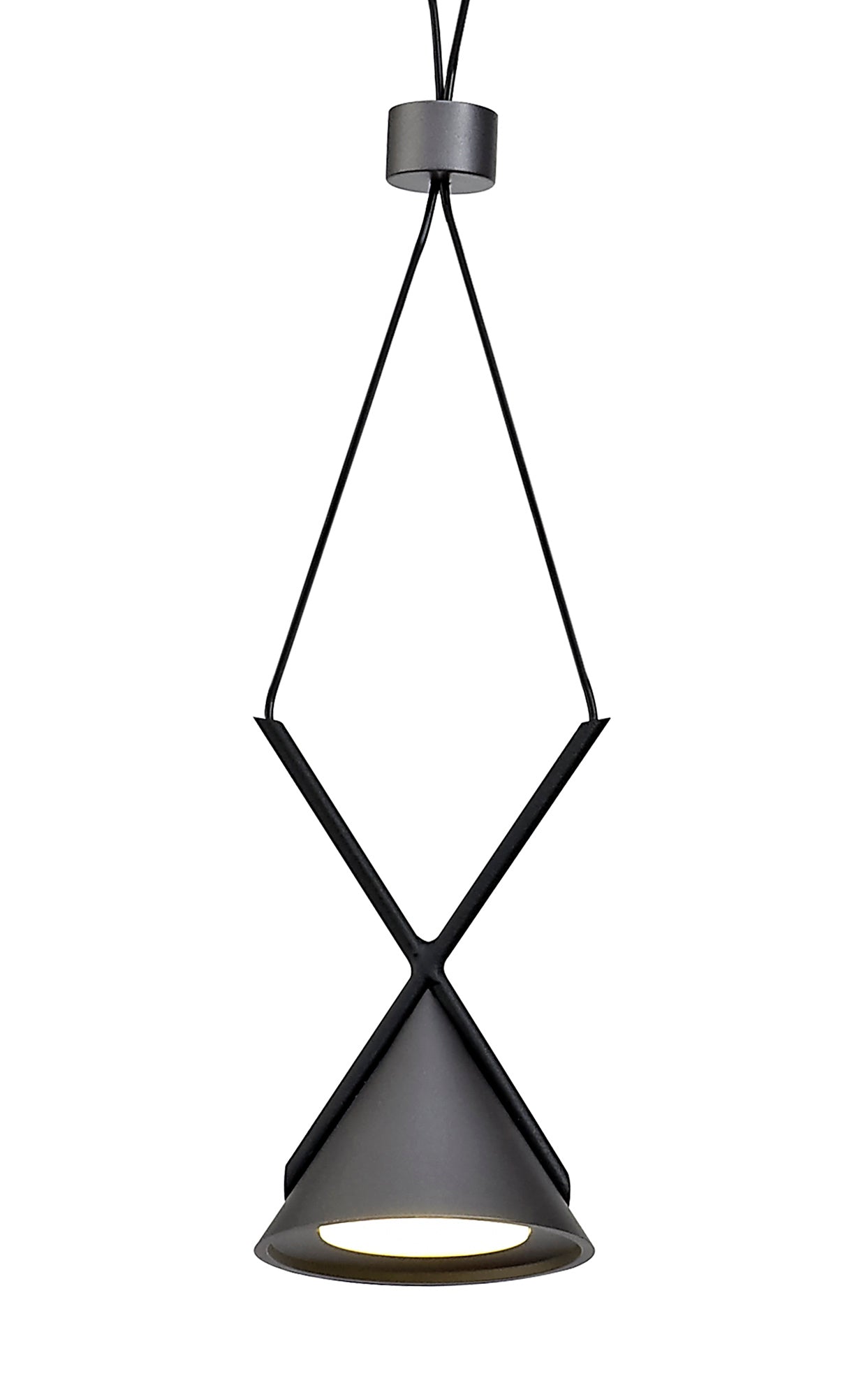 Mallory Bar Linear Pendant 3 Light, 3 x 3W LED, 3000K, 350lm, Sand Black and Grey, 3yrs Warranty