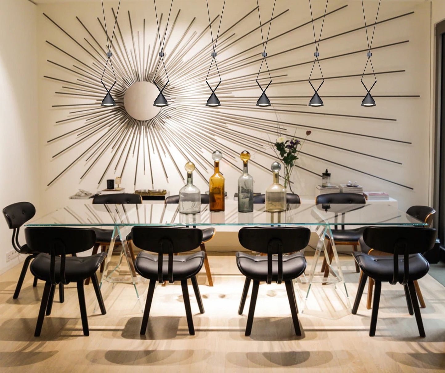 Mallory Pendant 1 Light, 1 x 3W LED, 3000K, 110lm, Sand Black and Grey, 3yrs Warranty