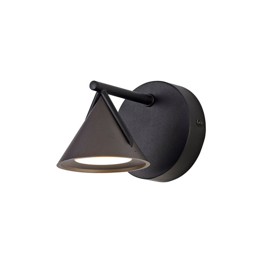 Mallory Wall Lamp 1 Light, 1 x 3W LED, 3000K, 110lm, Sand Black and Grey, 3yrs Warranty