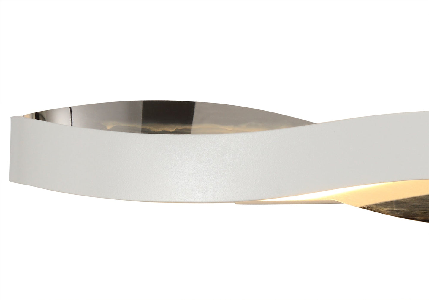 Marton Wall Lamp, 1 x 6W LED, 3000K, 420lm, Sand White and Polished Chrome, 3yrs Warranty