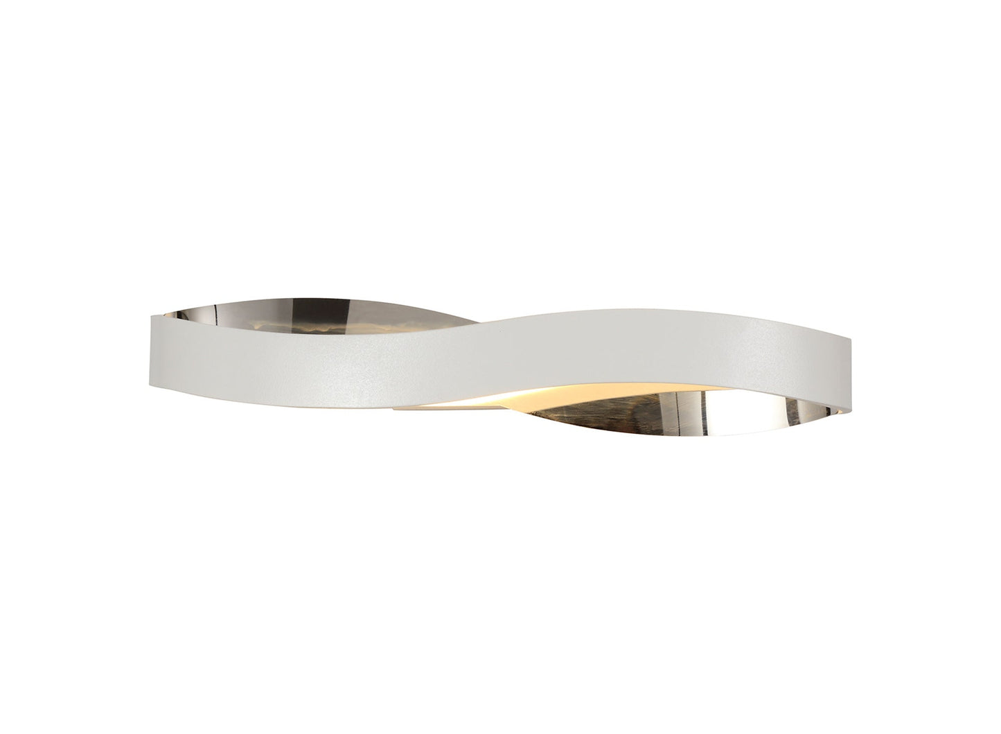 Marton Wall Lamp, 1 x 6W LED, 3000K, 420lm, Sand White and Polished Chrome, 3yrs Warranty
