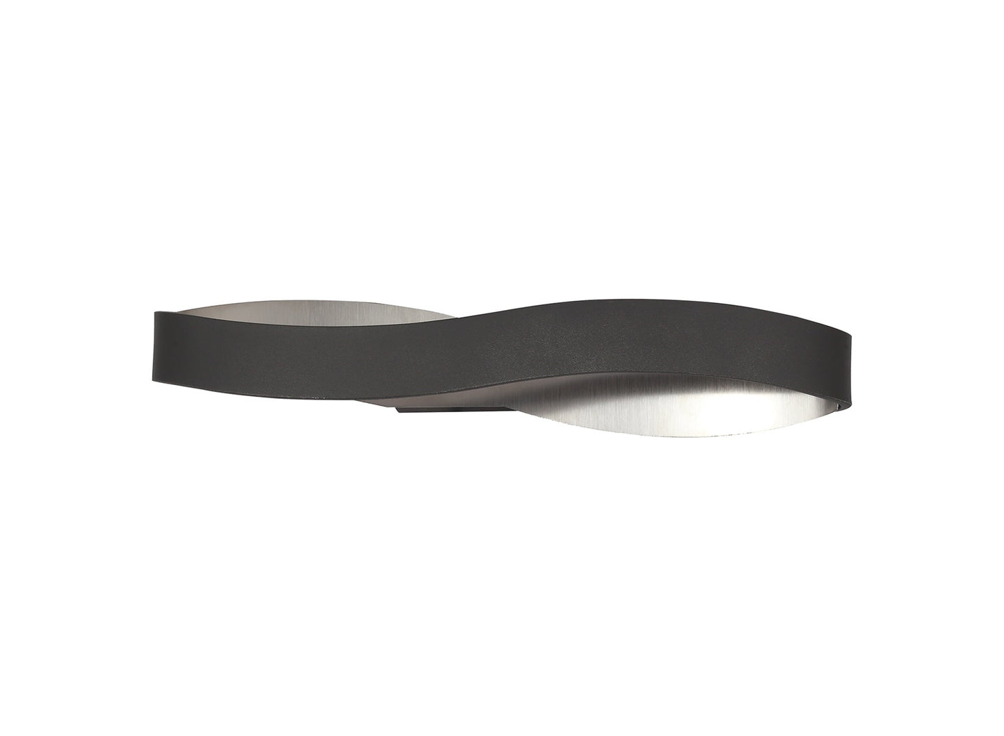 Marton Wall Lamp, 1 x 6W LED, 3000K, 420lm, Sand Anthracite and Satin Nickel, 3yrs Warranty