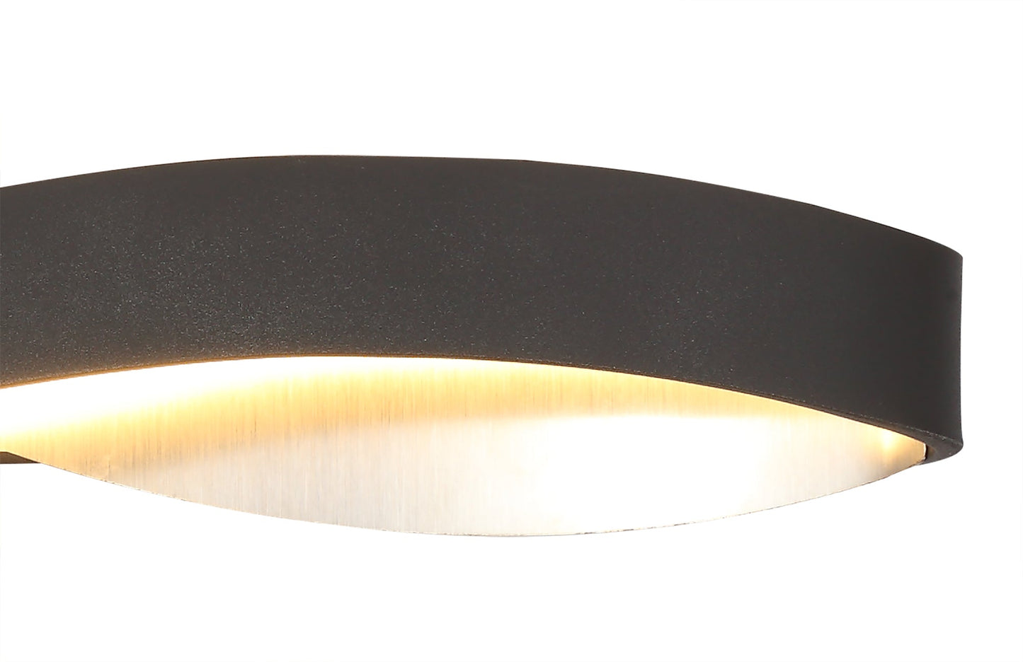 Marton Wall Lamp, 1 x 6W LED, 3000K, 420lm, Sand Anthracite and Satin Nickel, 3yrs Warranty