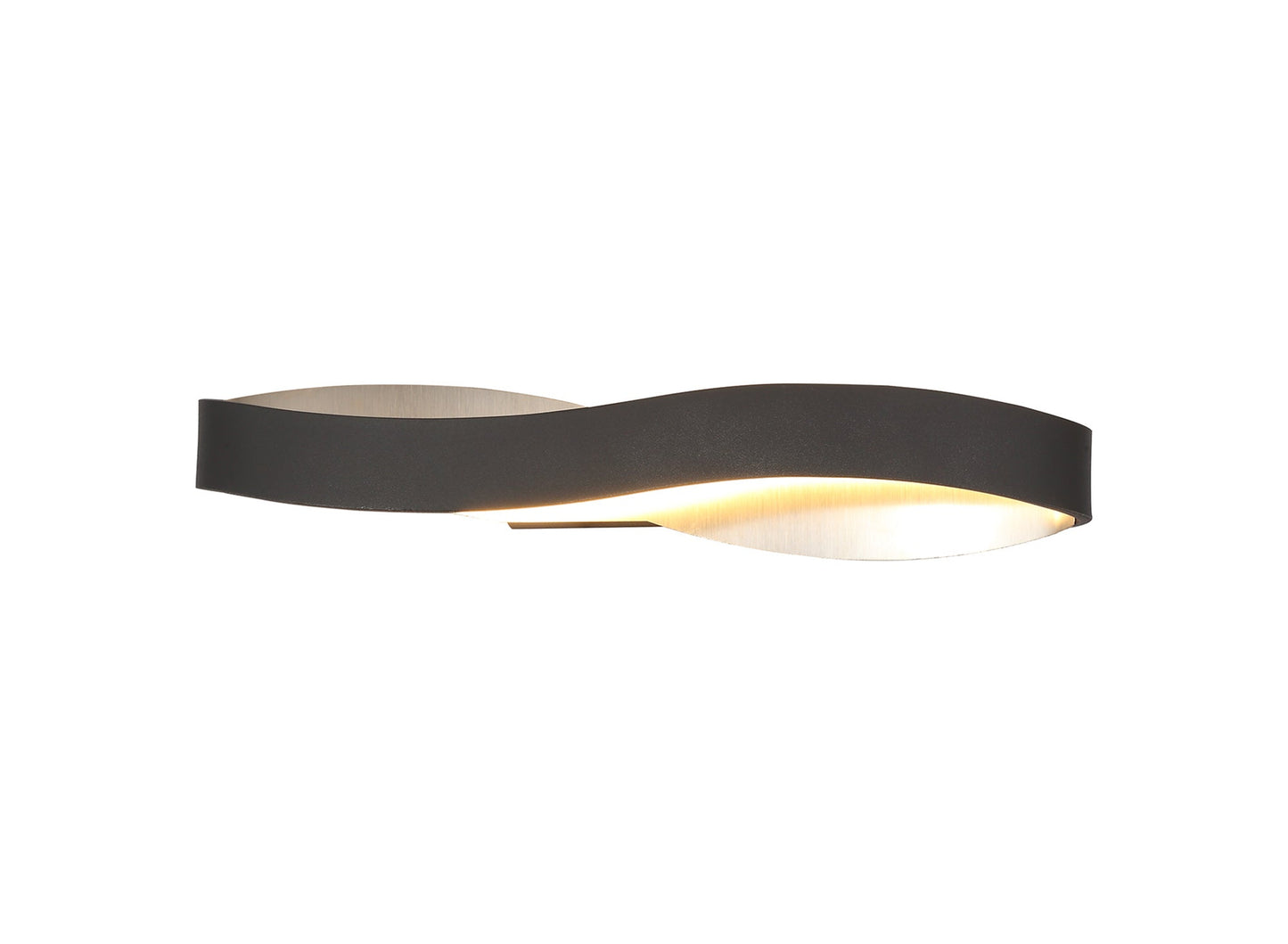 Marton Wall Lamp, 1 x 6W LED, 3000K, 420lm, Sand Anthracite and Satin Nickel, 3yrs Warranty