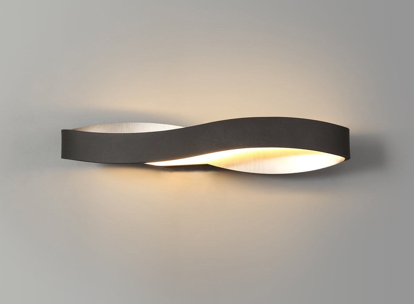 Marton Wall Lamp, 1 x 6W LED, 3000K, 420lm, Sand Anthracite and Satin Nickel, 3yrs Warranty
