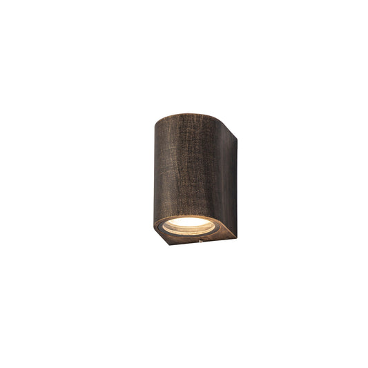 Mill Curved Wall Lamp, 1 x GU10, IP54, Black and Gold