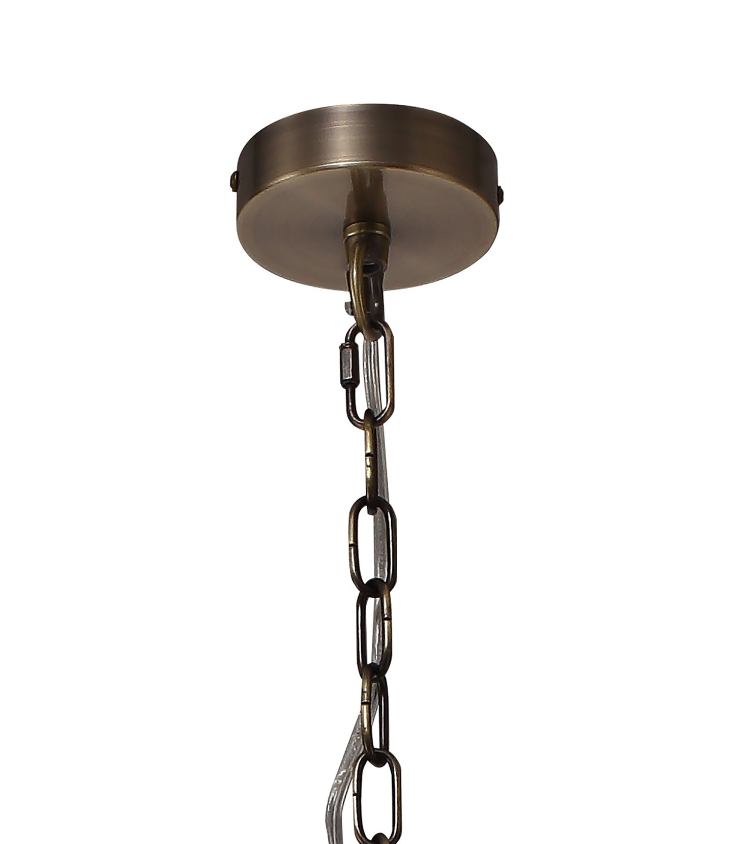 Minshull Pendant, 1 Light E27, Antique Brass and Amber