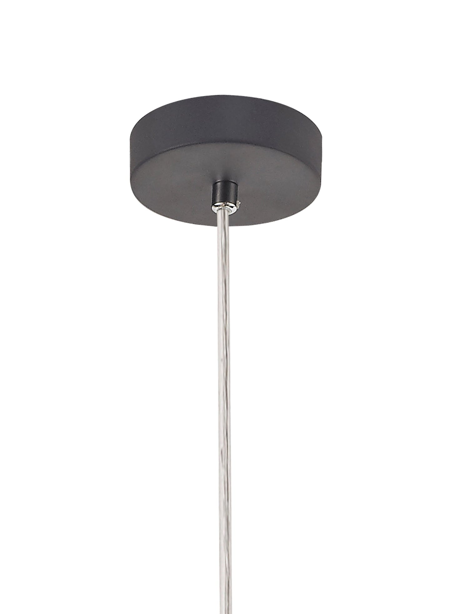 Mobbers 1 Light Pendant E14, Matt Grey and Polished Chrome and Cognac