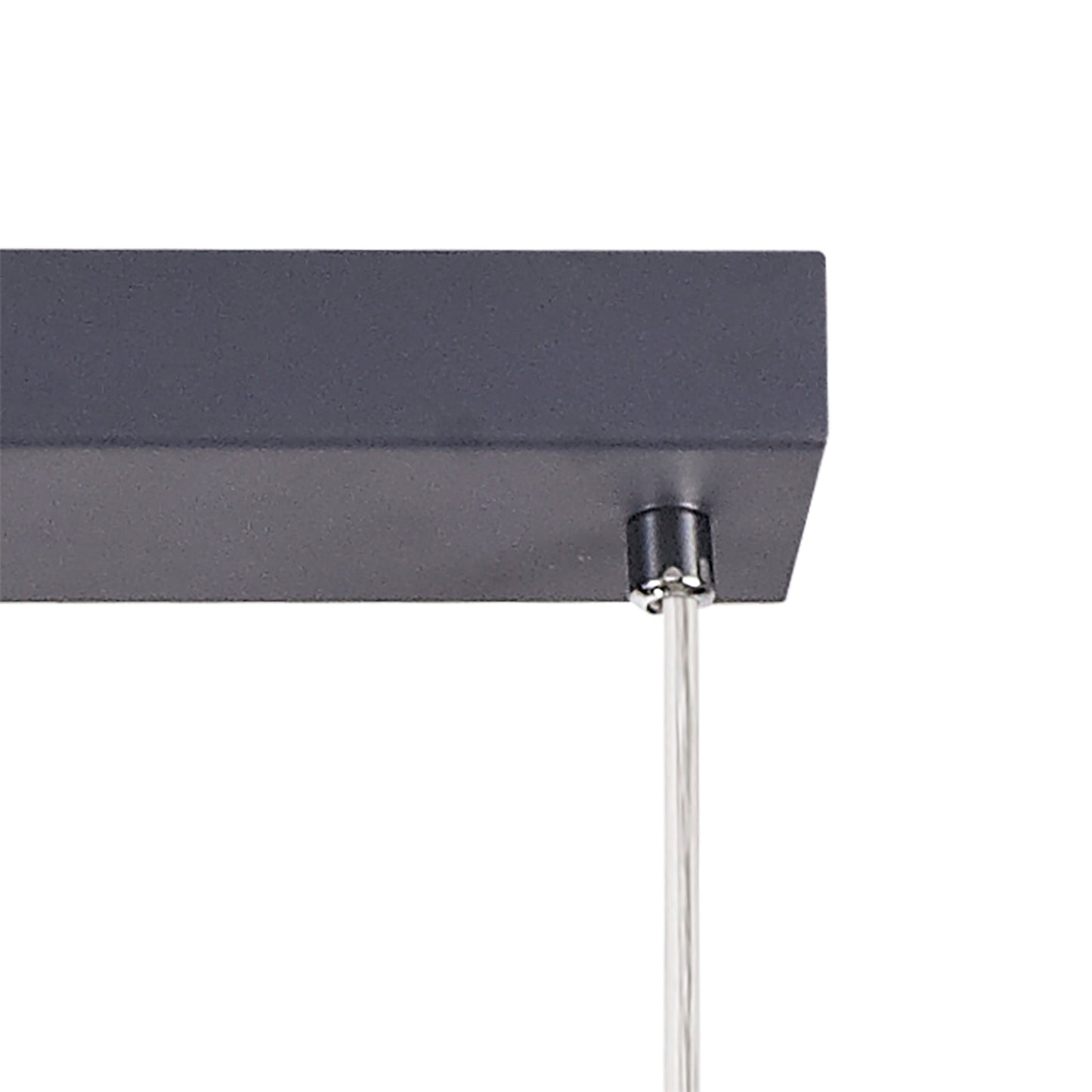 Mobbers 4 Light Bar Linear Pendant E14, Matt Grey and Polished Chrome and Cognac