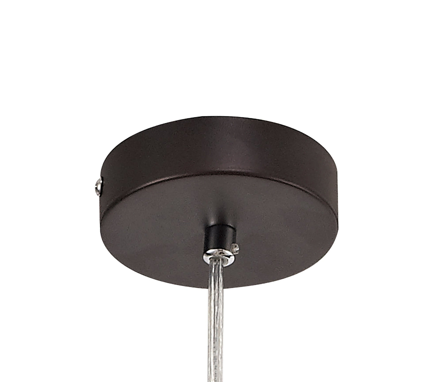 Mobbers 1 Light Pendant E14, Oiled Bronze and Polished Chrome and Amber