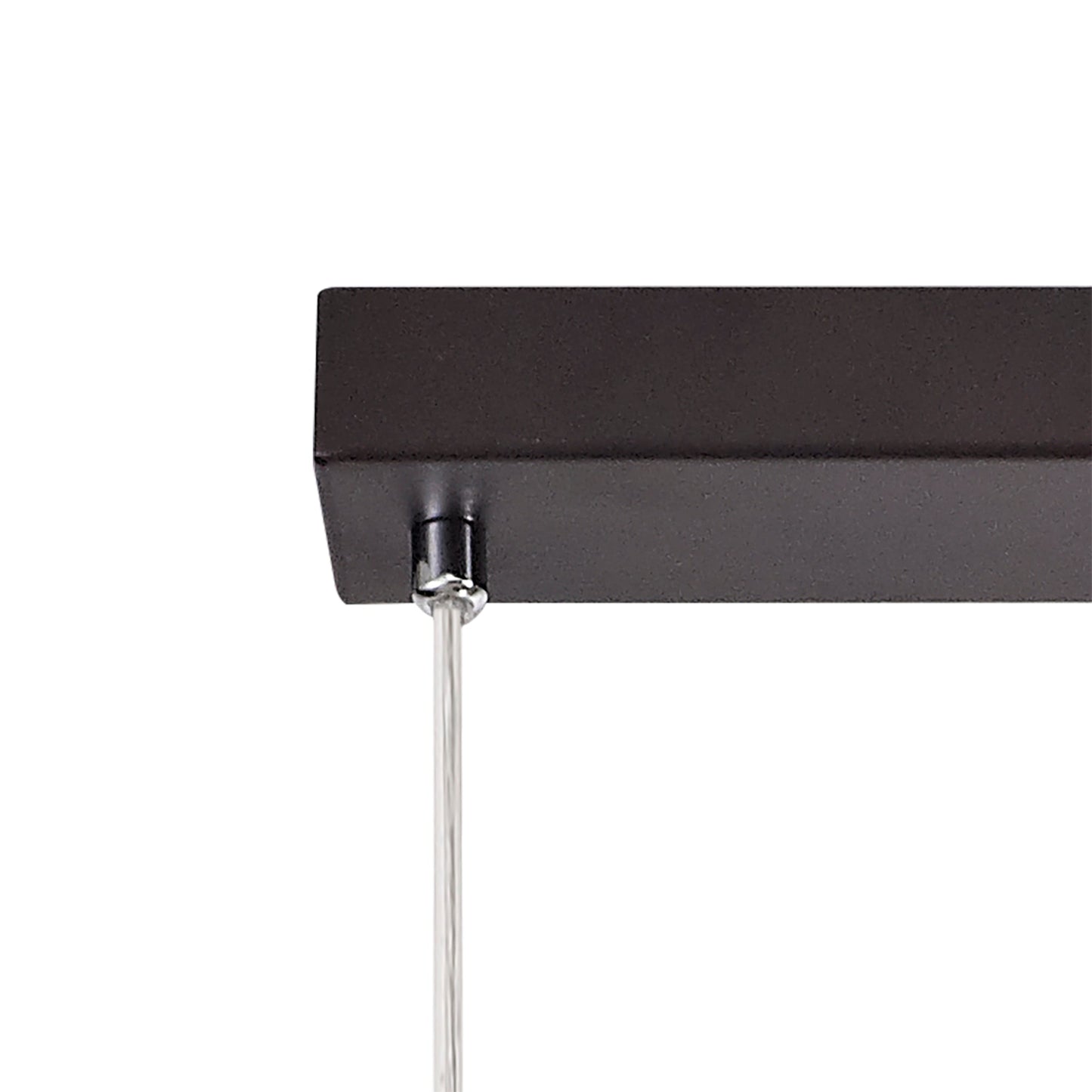 Mobbers 4 Light Bar Linear Pendant E14, Oiled Bronze and Polished Chrome and Amber