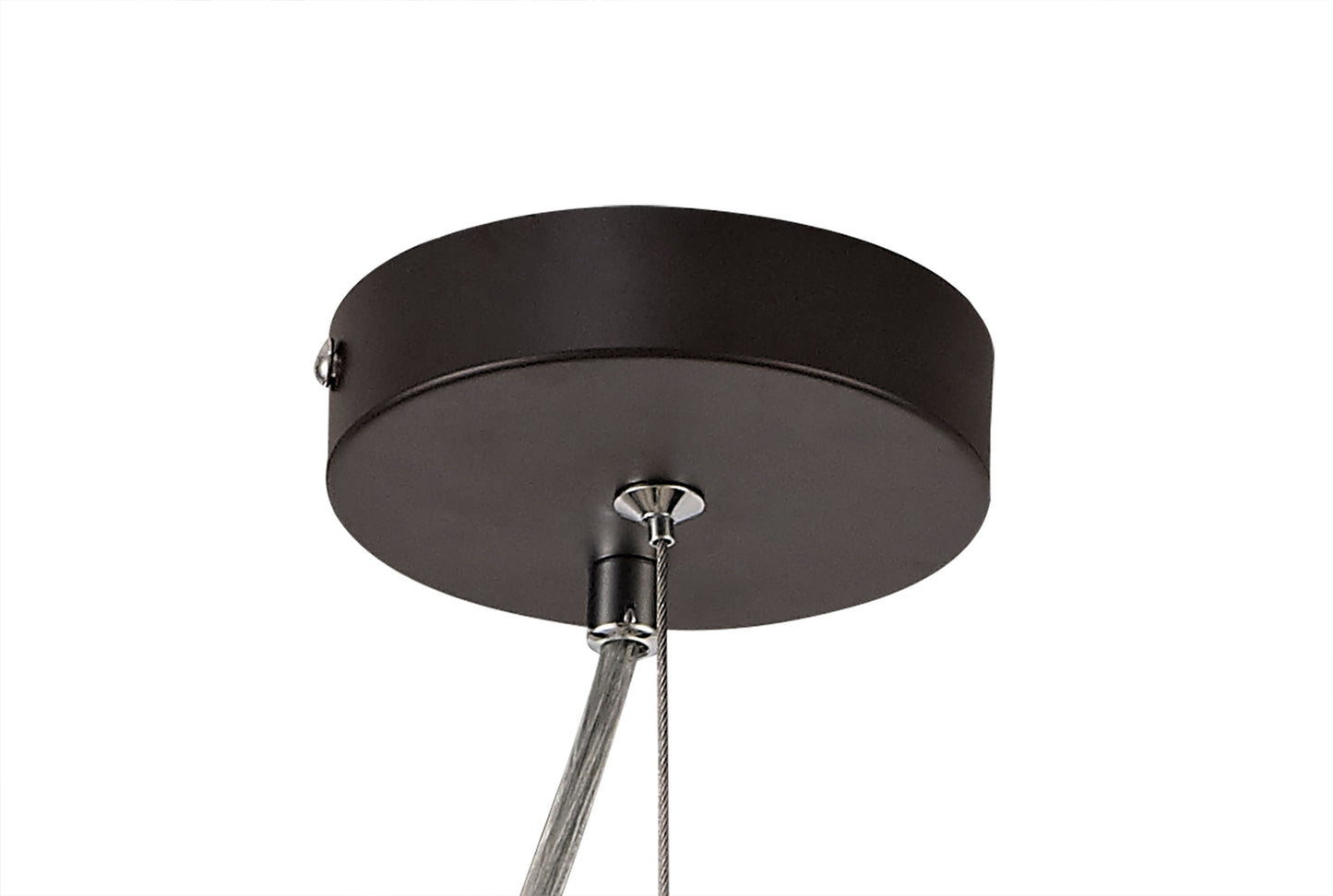 Mobbers 4 Light  Adjustable Pendant E14, Oiled Bronze and Polished Chrome and Amber