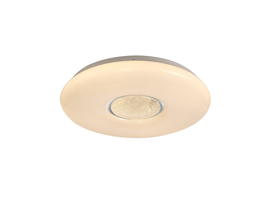 Moorside Ceiling, 1 x 24W LED, CCT Switchable 3000 and 4000 and 6000K, 2032lm, Opal White, 3yrs Warranty 2