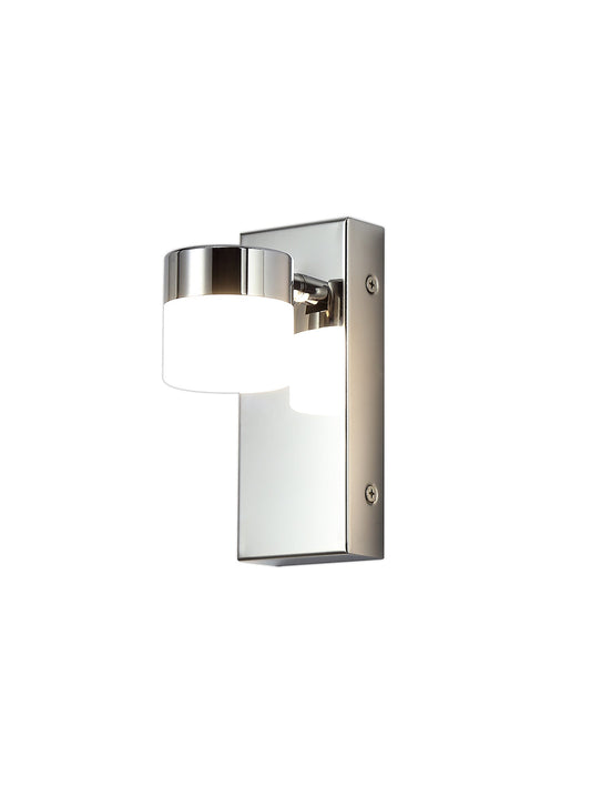 Mottram Wall Lamp Single Adjustable, 1 x 5W LED, 4000K, 415lm, IP44, Polished Chrome, 3yrs Warranty