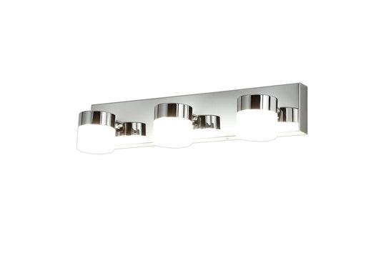 Mottram Wall Lamp Triple Adjustable, 3 x 5W LED, 4000K, 1275lm, IP44, Polished Chrome, 3yrs Warranty
