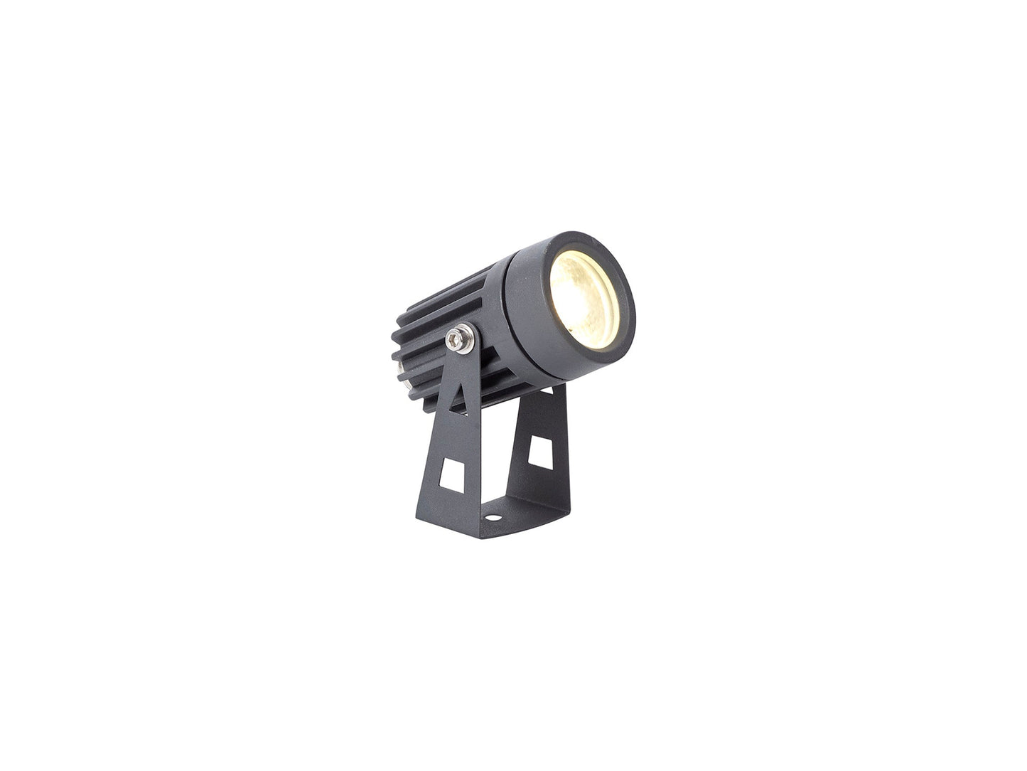 Nant Spike and Wall Light, 1 x 3W LED, 3000K, 210lm, 30 Degree, IP65, Grey and Black, c and w 2m Cable, 3yrs Warranty