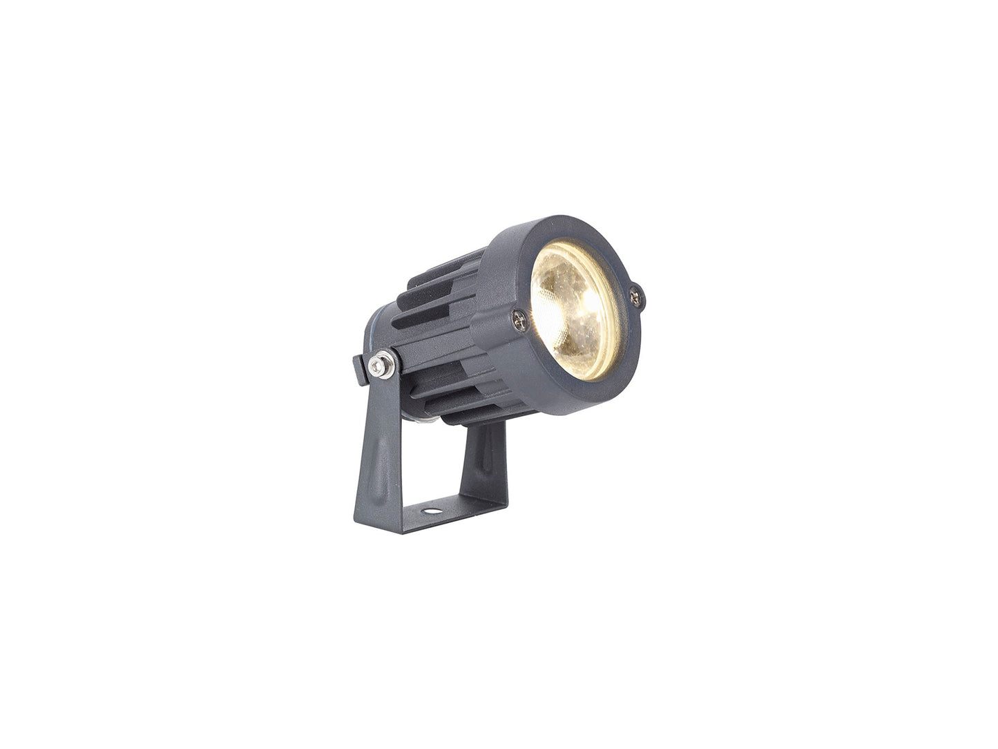 Nant Spike and Wall Light, 1 x 7W LED, 3000K, 490lm, 30 Degree, IP65, Grey and Black, c and w 2m Cable, 3yrs Warranty
