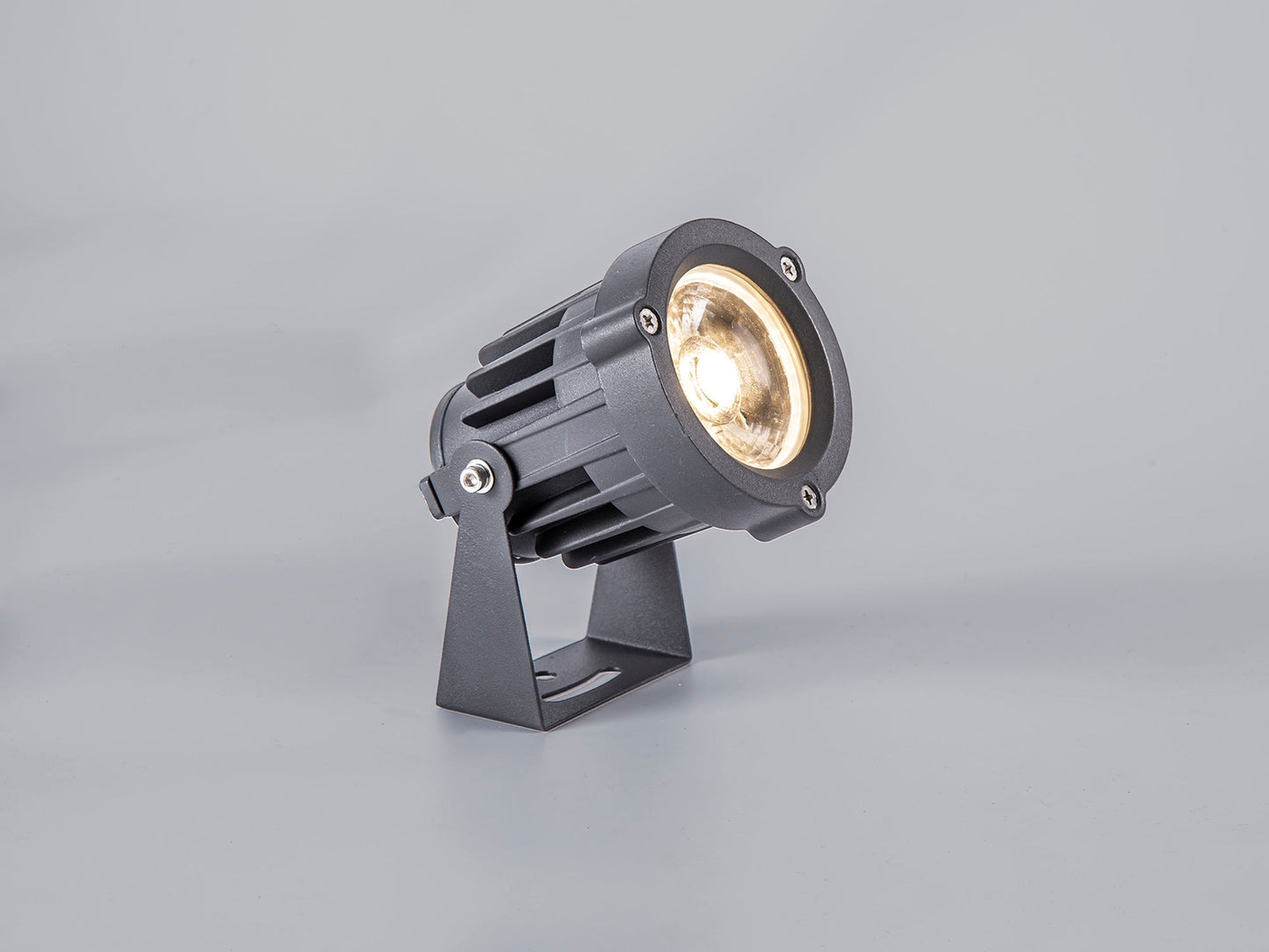 Nant Spike and Wall Light, 1 x 15W LED, 3000K, 1050lm, 30 Degree, IP65, Grey and Black, c and w 2m Cable, 3yrs Warranty