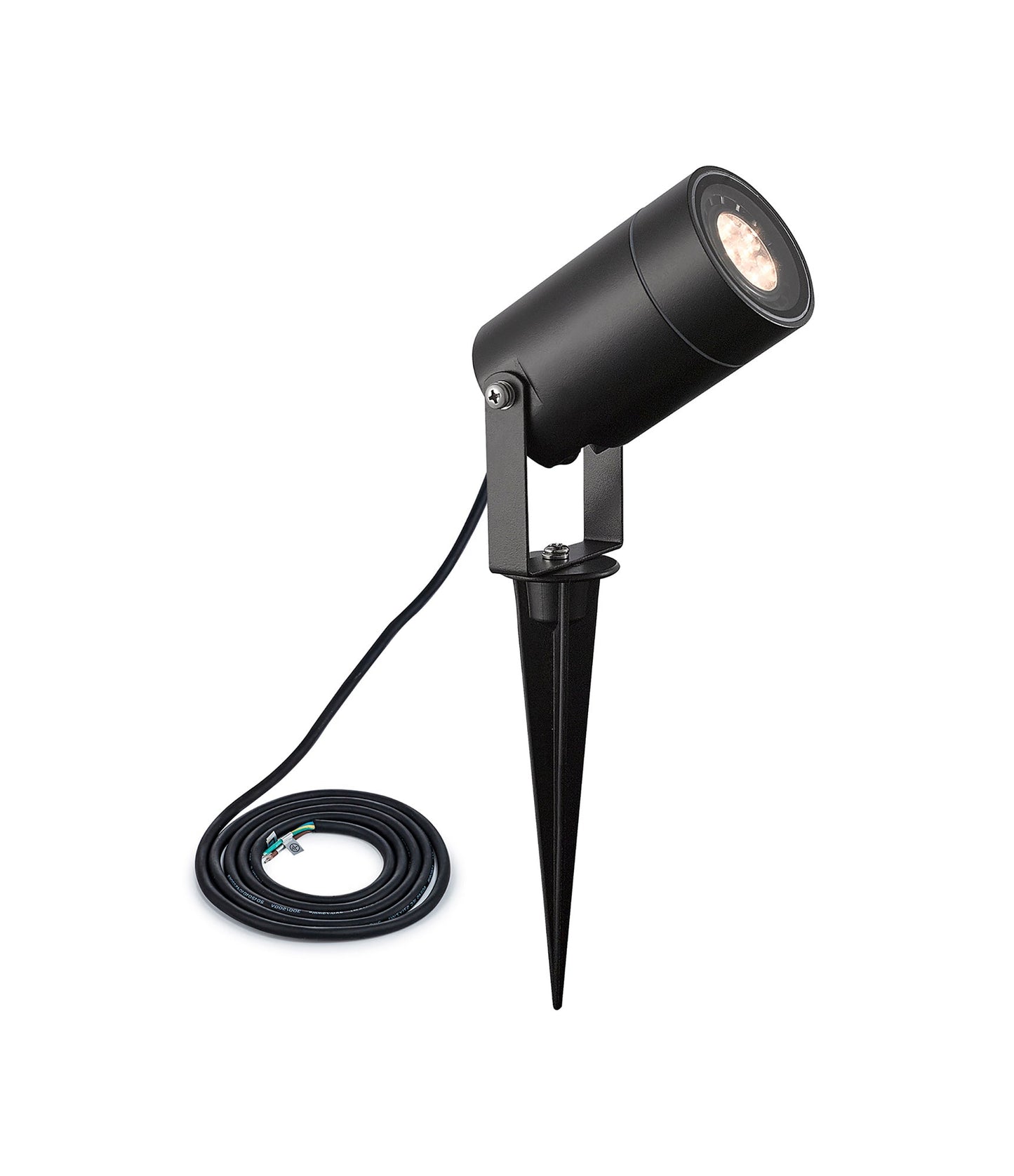 Nant Spike and Wall Light, 1 x GU10 , IP65, Black, c and w 2m Cable, 2yrs Warranty