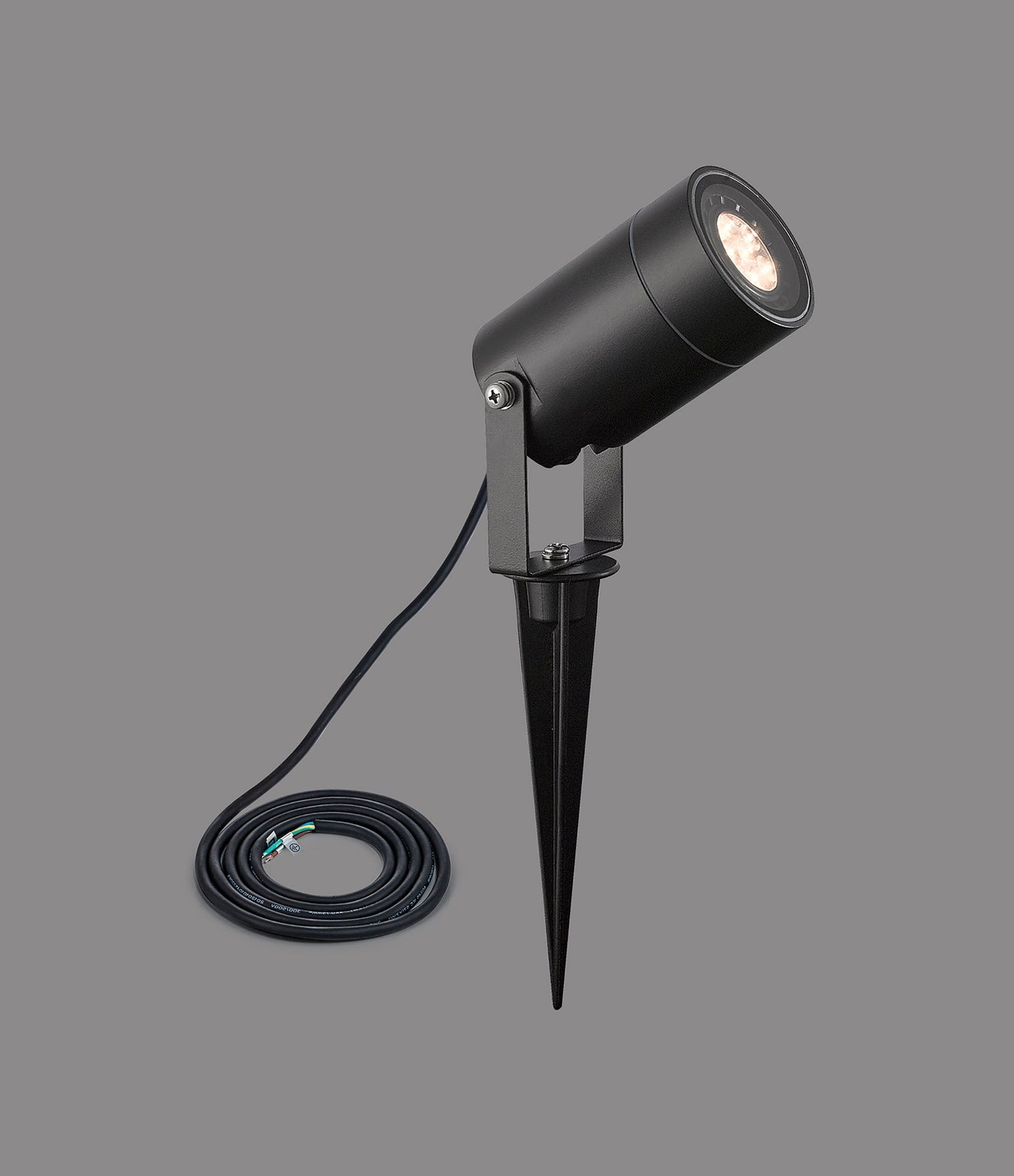 Nant Spike and Wall Light, 1 x GU10 , IP65, Black, c and w 2m Cable, 2yrs Warranty