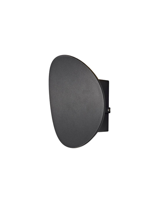 Oak Wall Lamp, 1 x 6W LED, 3000K, 700lm, IP54, Anthracite, 3yrs Warranty