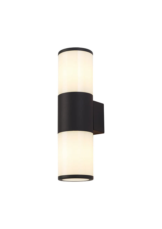 Paddock Wall Lamp 2 x E27, IP54, Anthracite and Opal, 2yrs Warranty