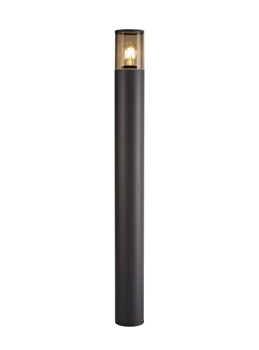 Paddock 90cm Post Lamp 1 x E27, IP54, Anthracite and Smoked, 2yrs Warranty