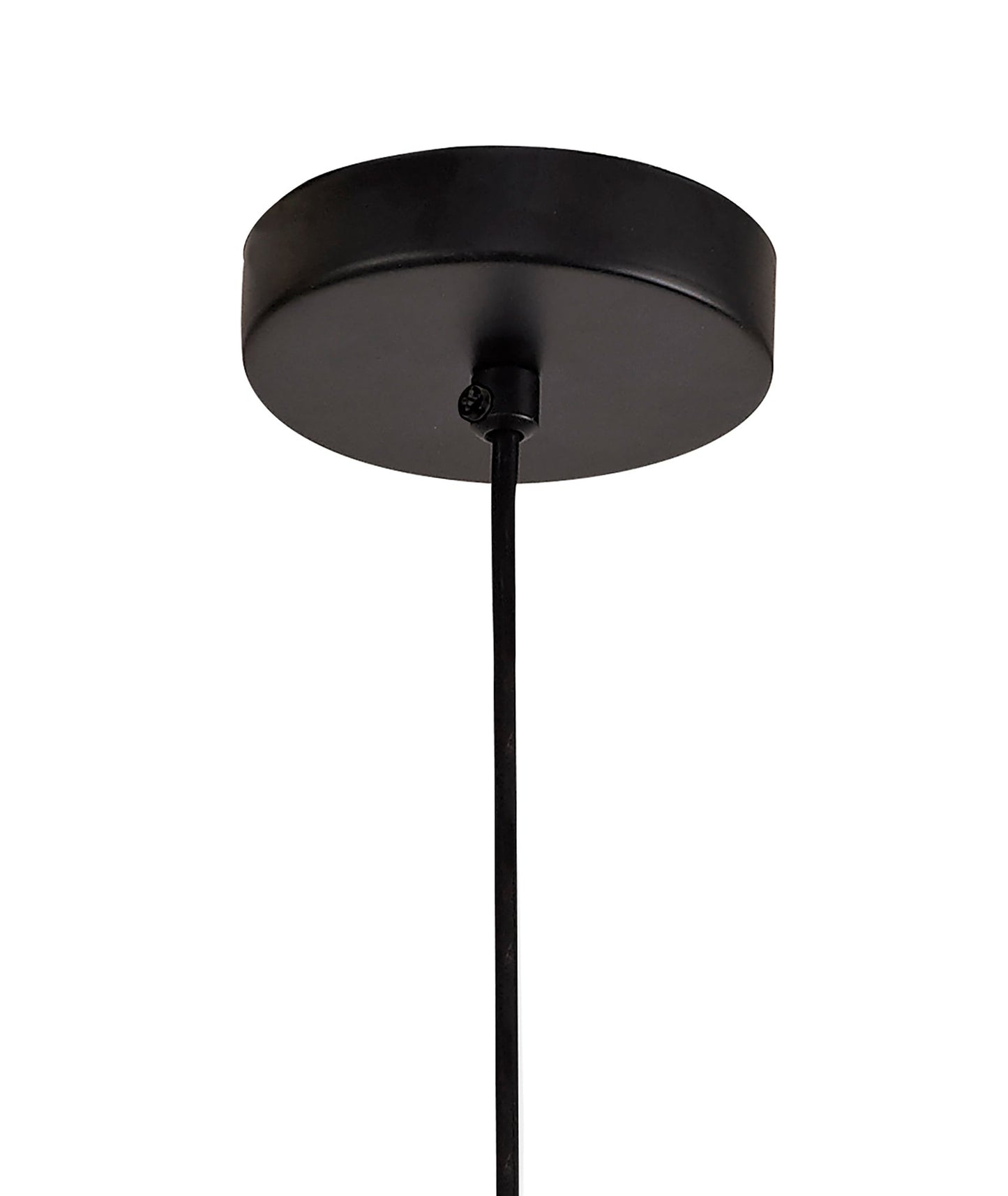 Pickmere Single Large Pendant, 1 Light Adjustable E27, Matt Black and Satin Gold