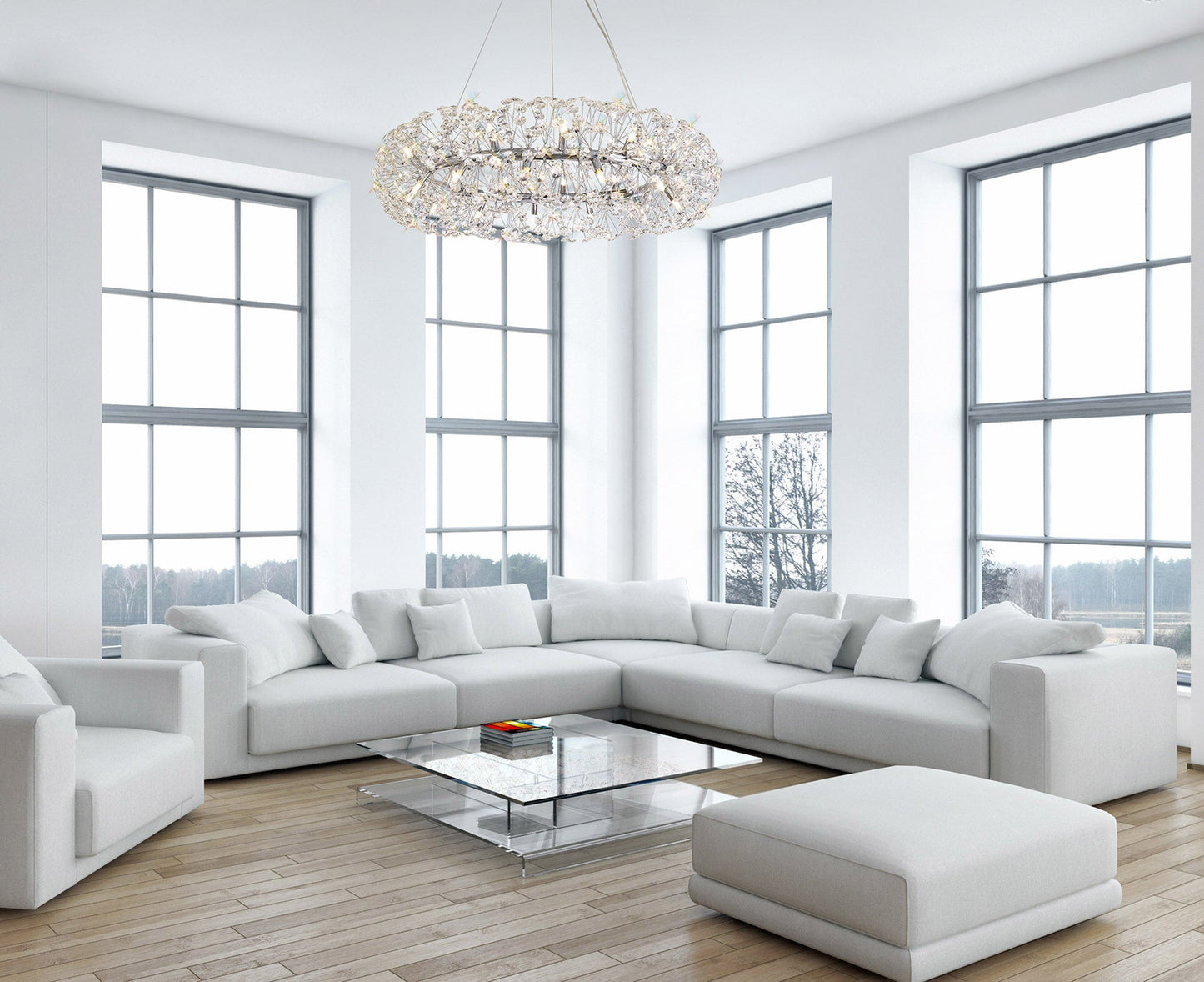 Prestbury Pendant 26 Light G9  Polished Chrome and Crystal