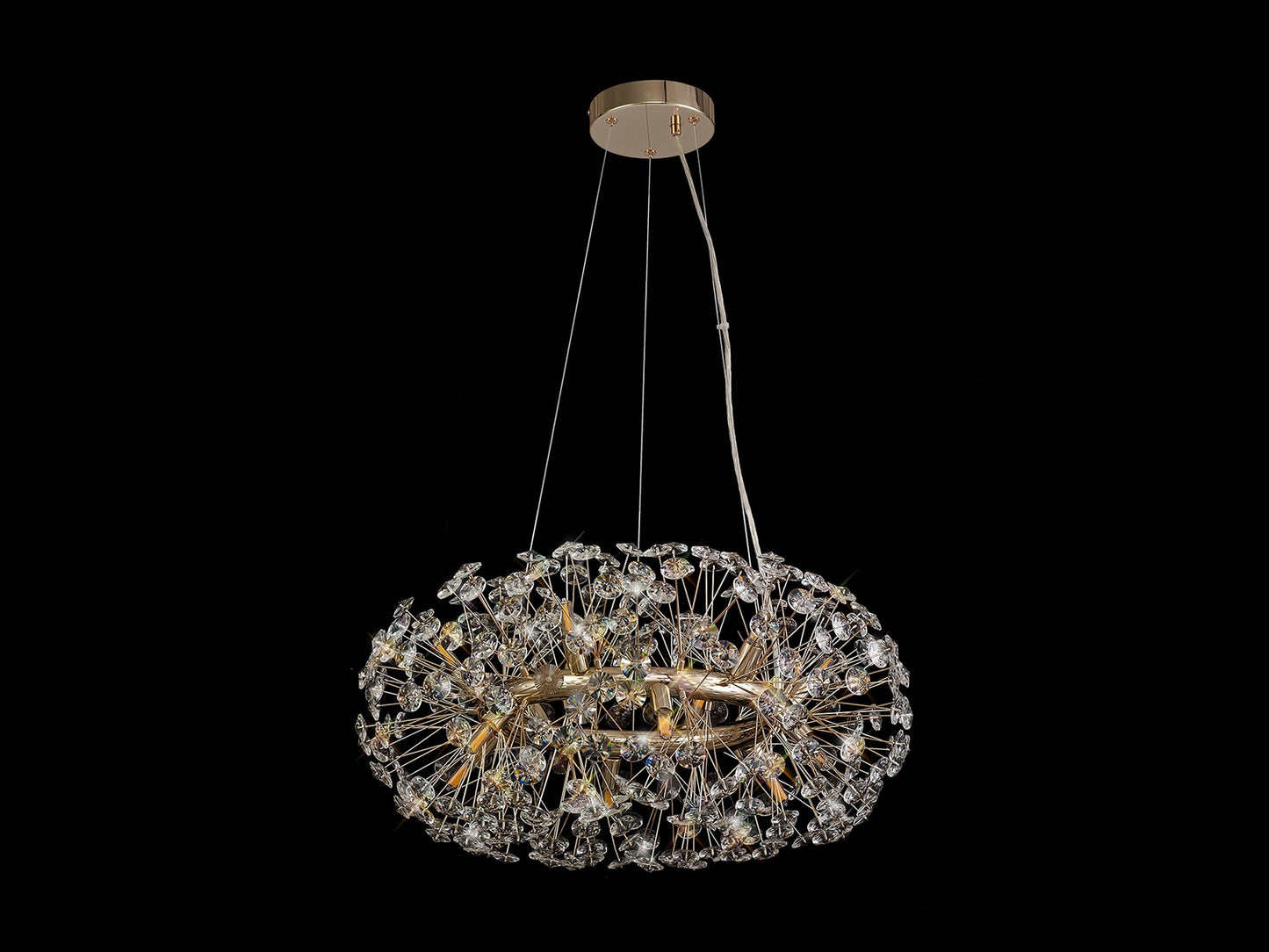Prestbury Pendant 12 Light G9  French Gold and Crystal