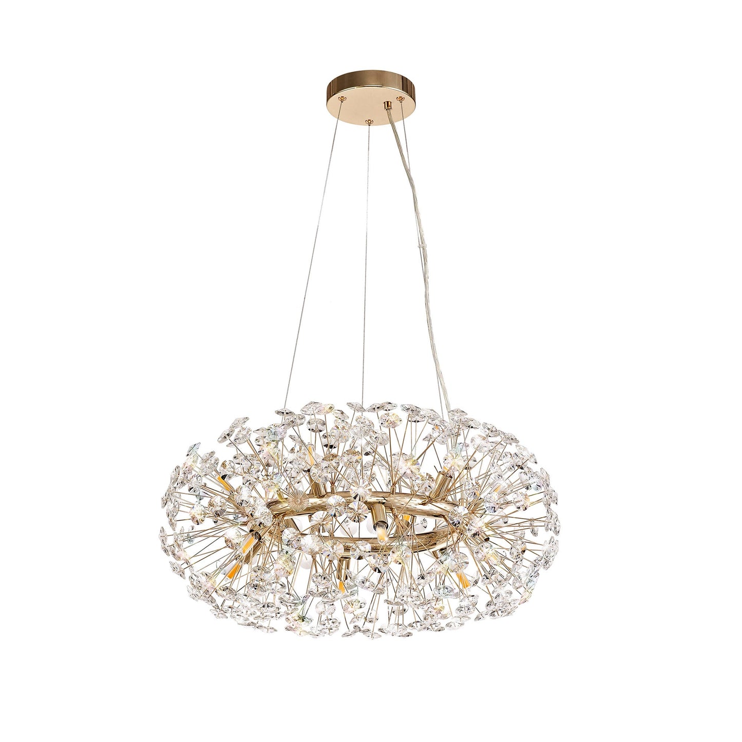 Prestbury Pendant 12 Light G9  French Gold and Crystal