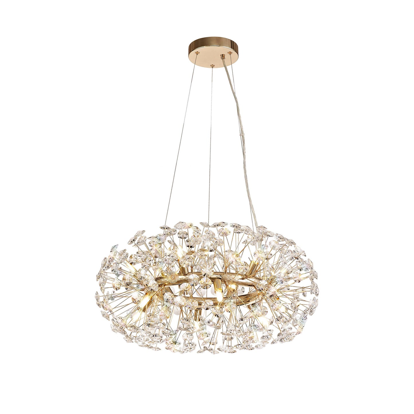 Prestbury Pendant 12 Light G9  French Gold and Crystal
