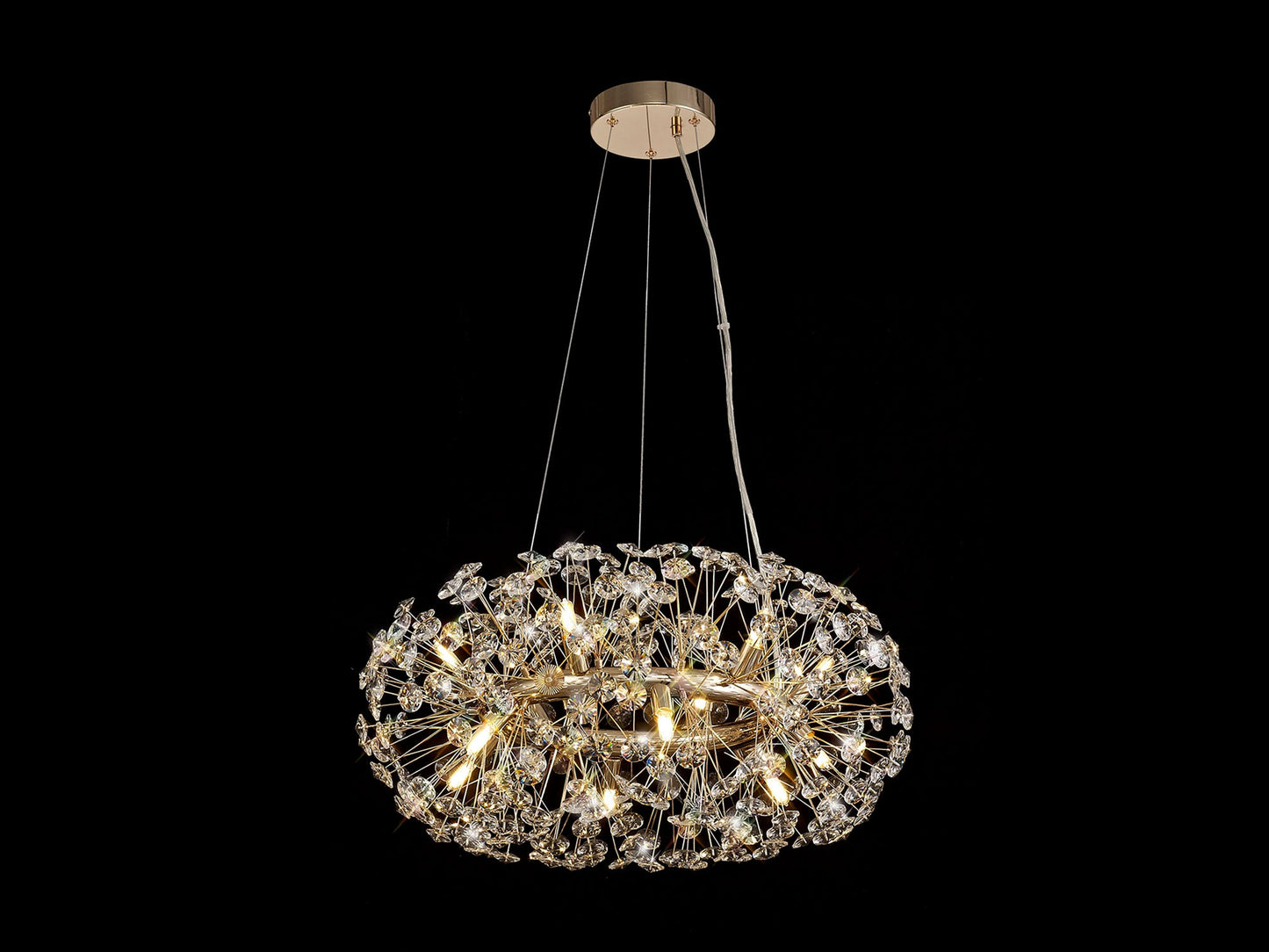 Prestbury Pendant 12 Light G9  French Gold and Crystal