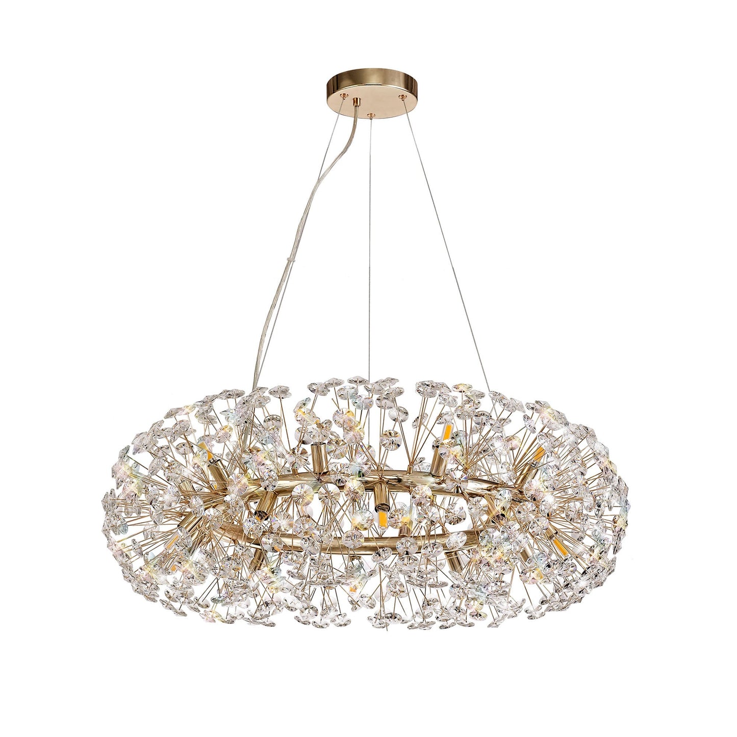 Prestbury Pendant 20 Light G9  French Gold and Crystal
