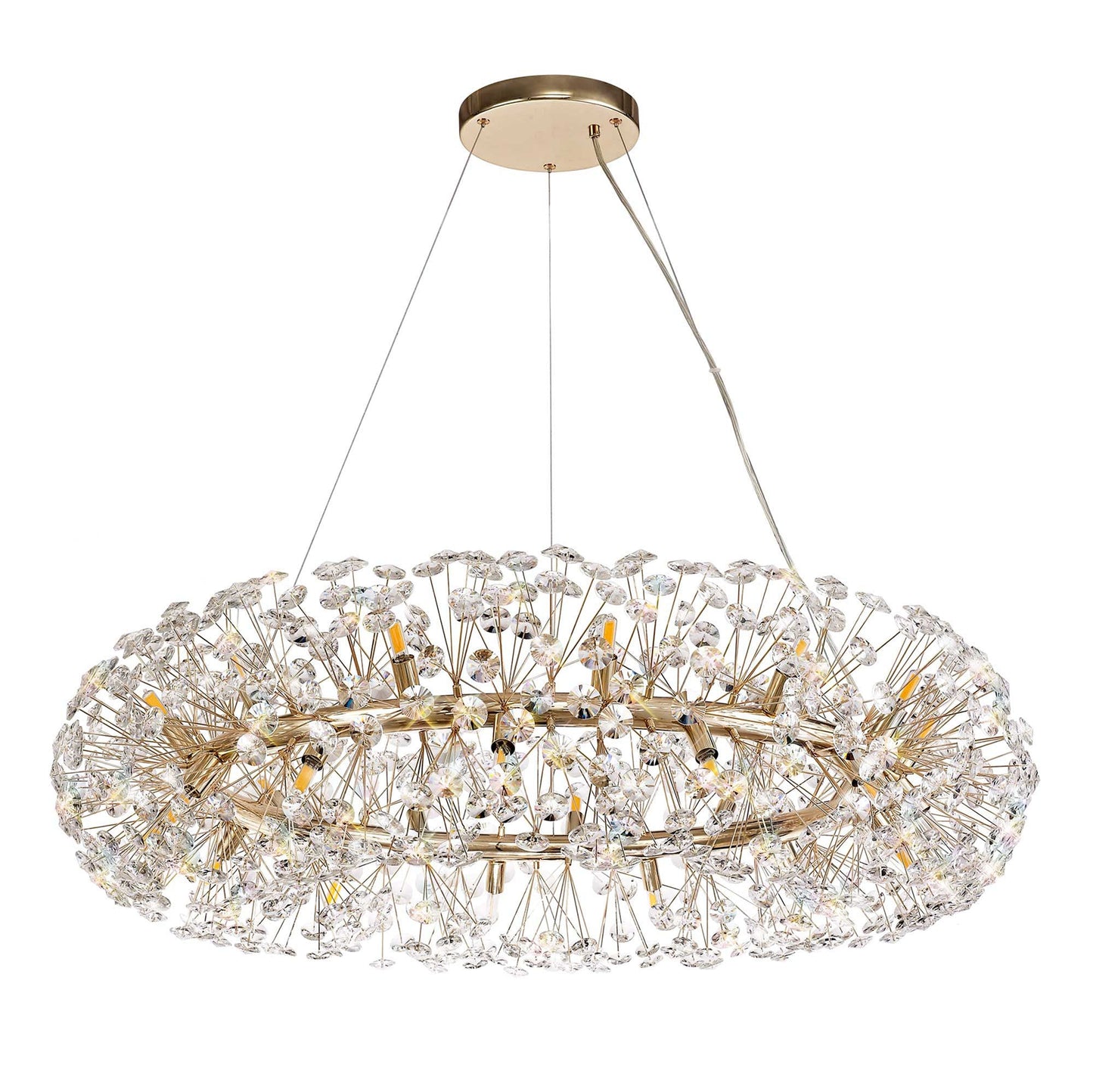 Prestbury Pendant 26 Light G9  French Gold and Crystal