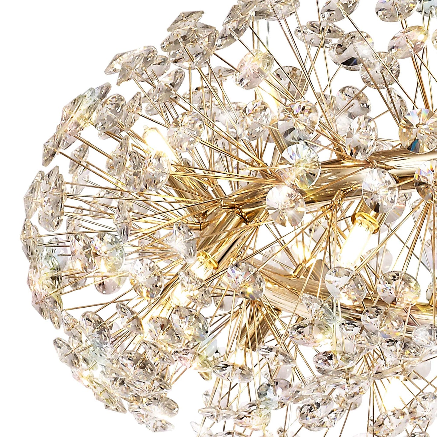 Prestbury Pendant 26 Light G9  French Gold and Crystal