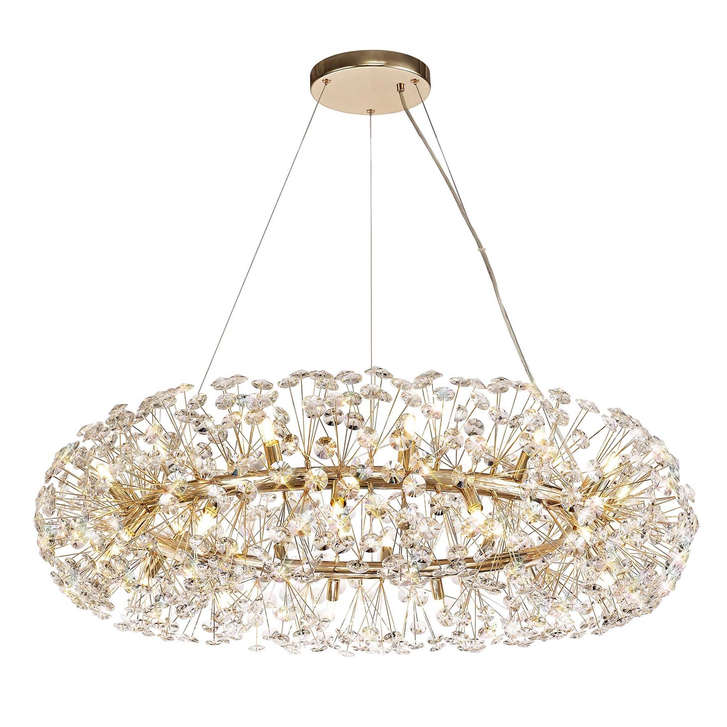 Prestbury Pendant 26 Light G9  French Gold and Crystal