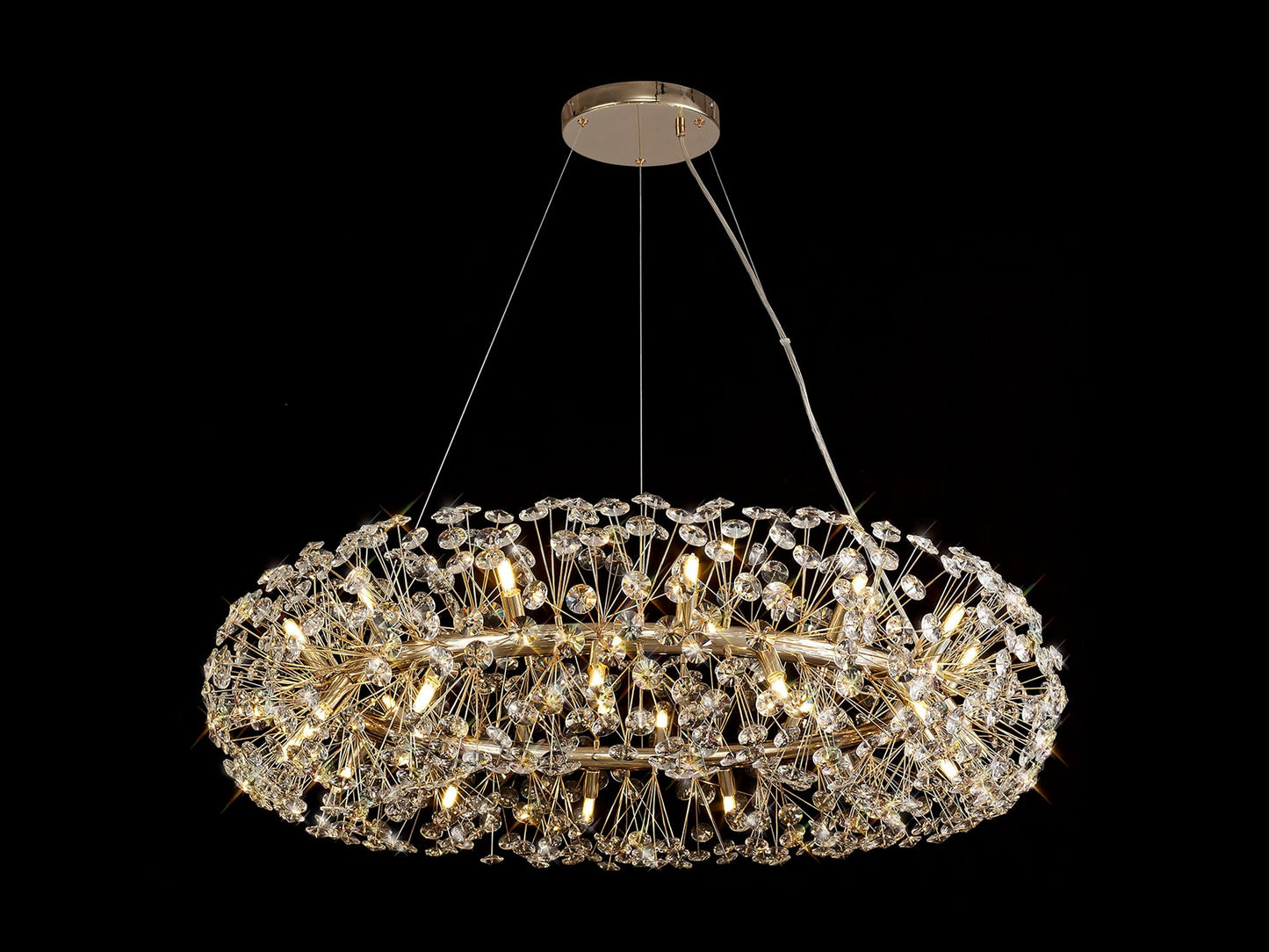 Prestbury Pendant 26 Light G9  French Gold and Crystal