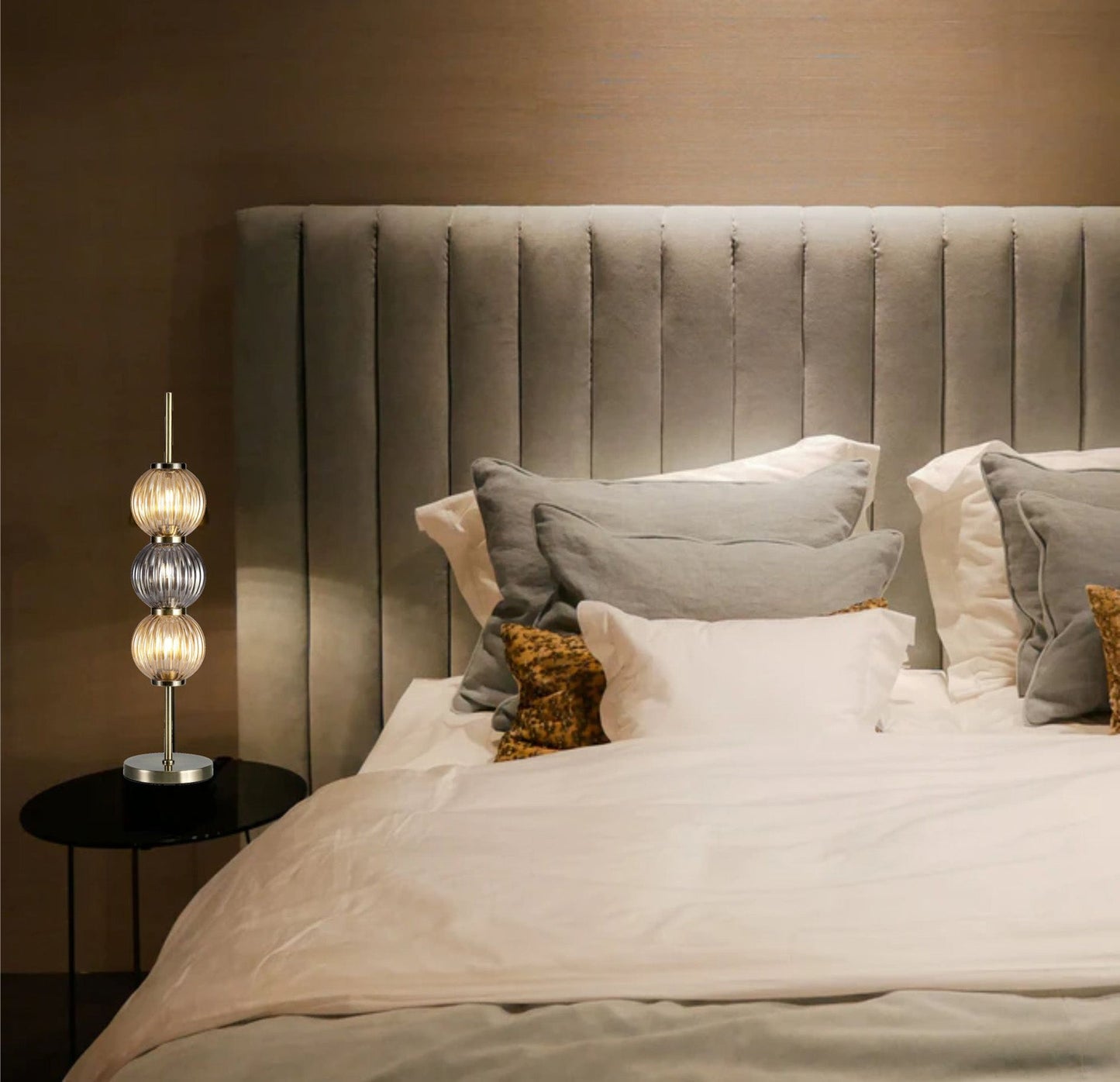 Quarry Wall Lamp, 1 x G9, Antique Brass and Amber Glass