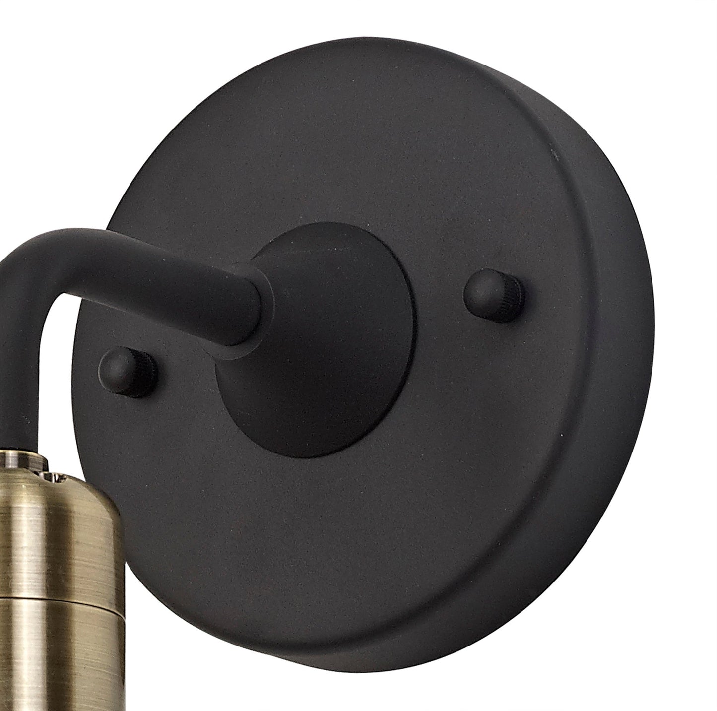 Ruskin Wall Lamp, 1 Light E27, IP65, Matt Black and Brushed Bronze, 2yrs Warranty