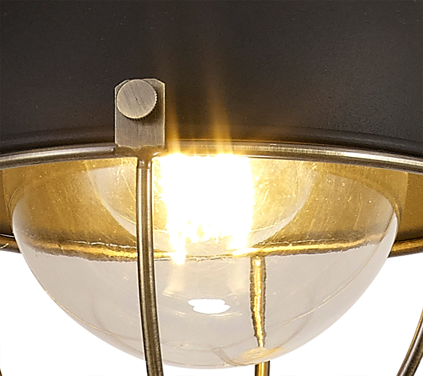 Ruskin Pendant, 1 Light E27, IP65, Matt Black and Brushed Bronze, 2yrs Warranty