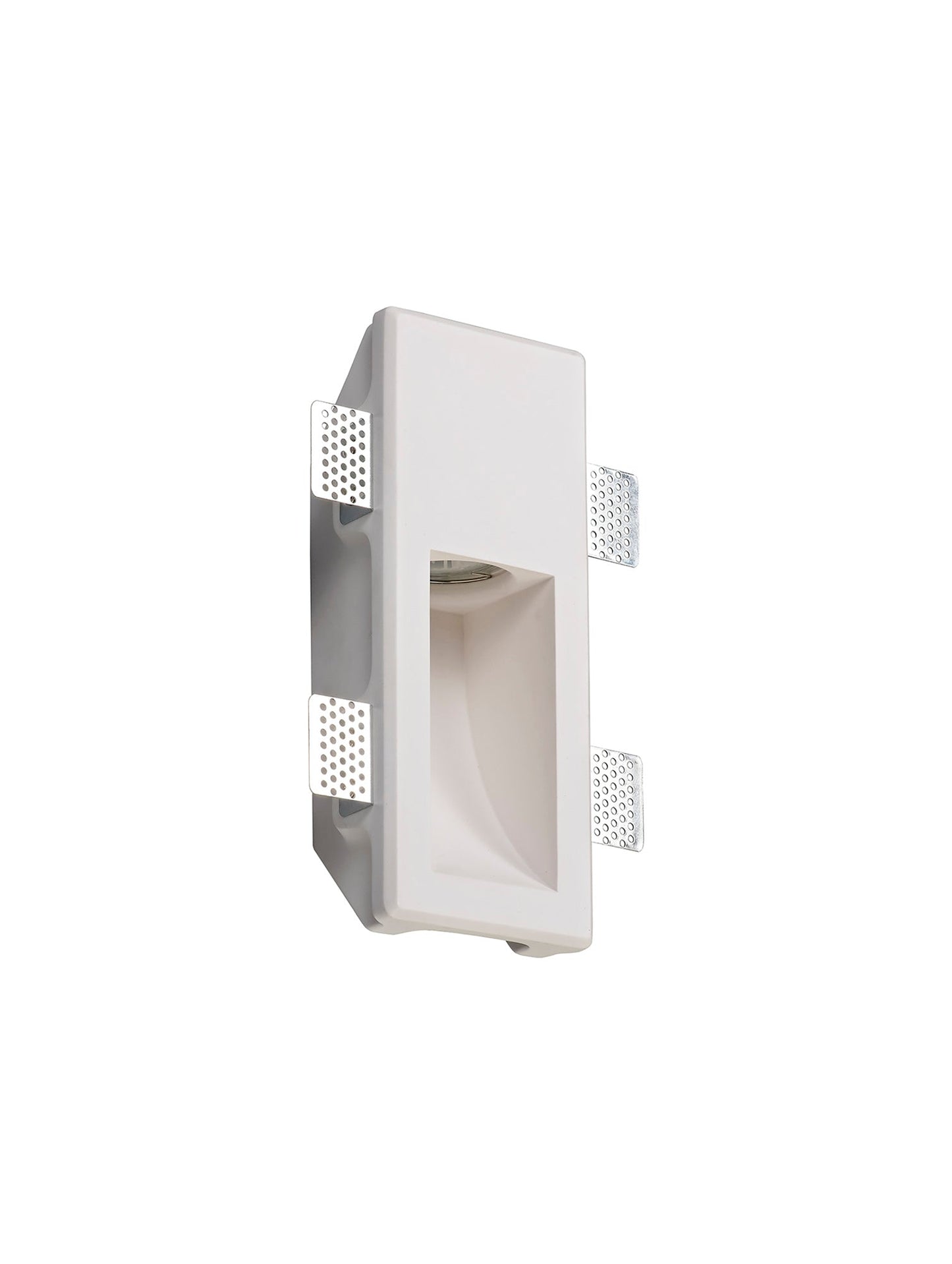Russet Small Recessed Wall Lamp, 1 x GU10, White Paintable Gypsum, Cut Out: L:253mmxW:103mm