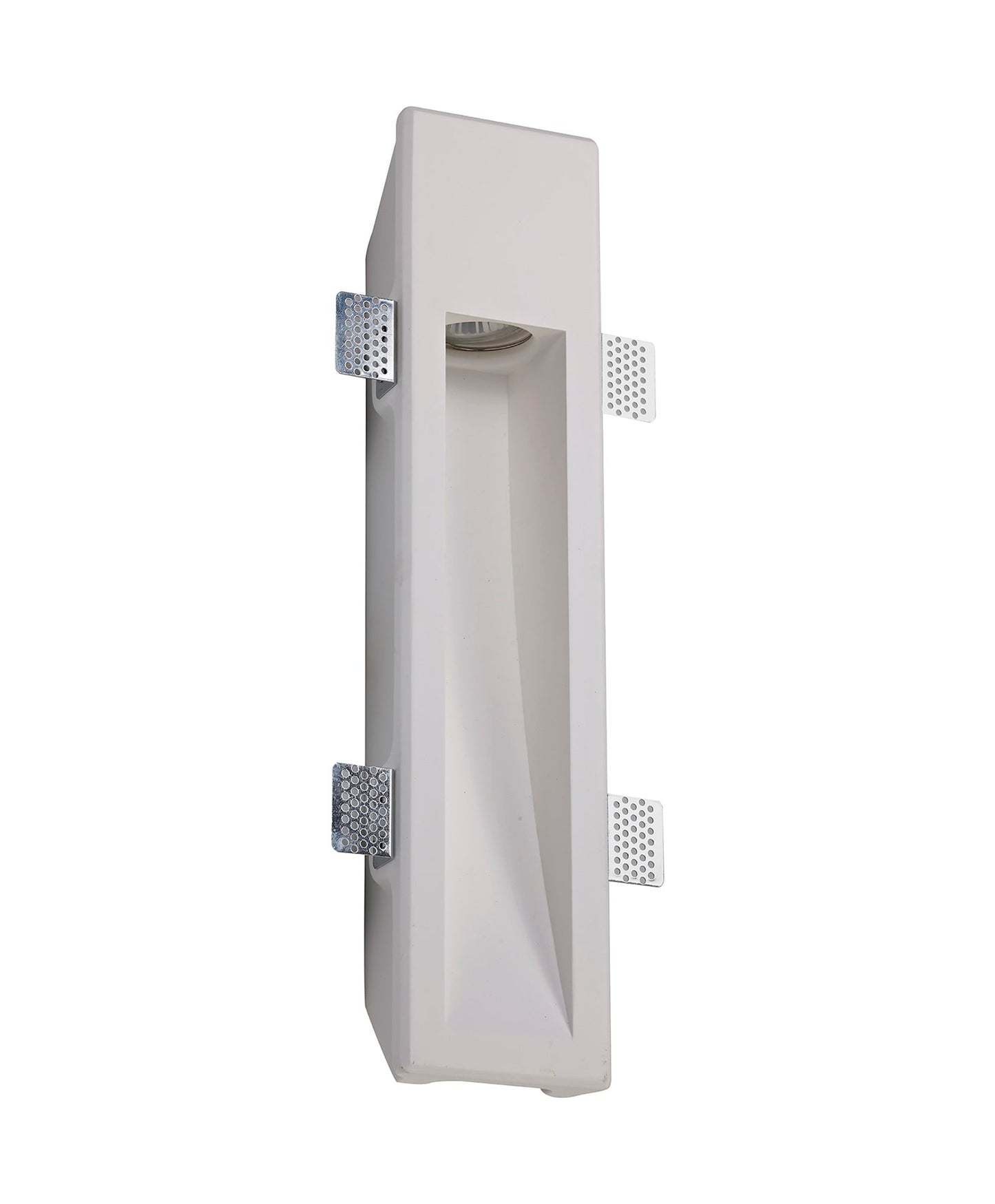 Russet Large Recessed Wall Lamp, 1 x GU10, White Paintable Gypsum, Cut Out: L:453mmxW:103mm