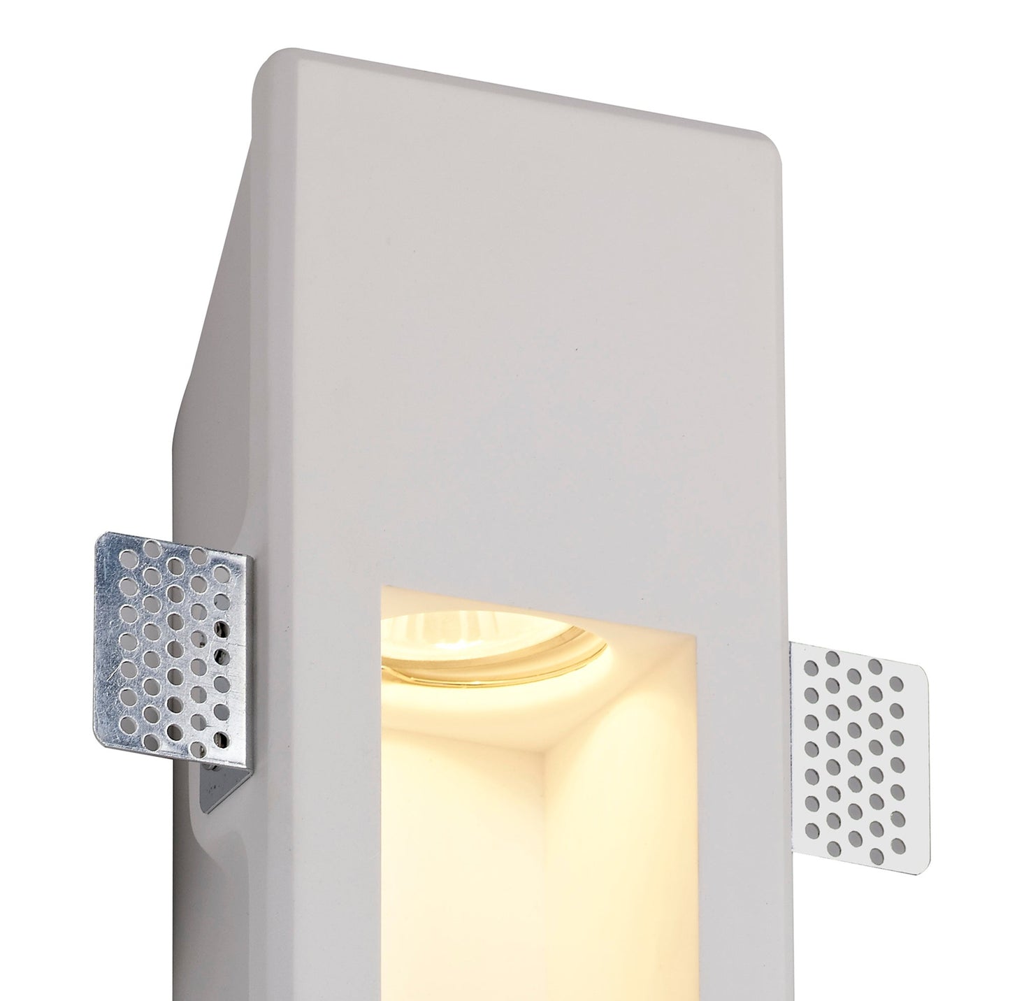 Russet Large Recessed Wall Lamp, 1 x GU10, White Paintable Gypsum, Cut Out: L:453mmxW:103mm