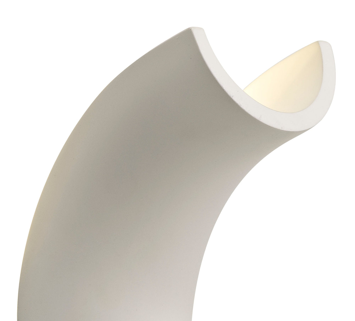 Russet Uplighter Wall Lamp, 1 x 4.5W LED, 3000K, 275lm, White Paintable Gypsum, 3yrs Warranty